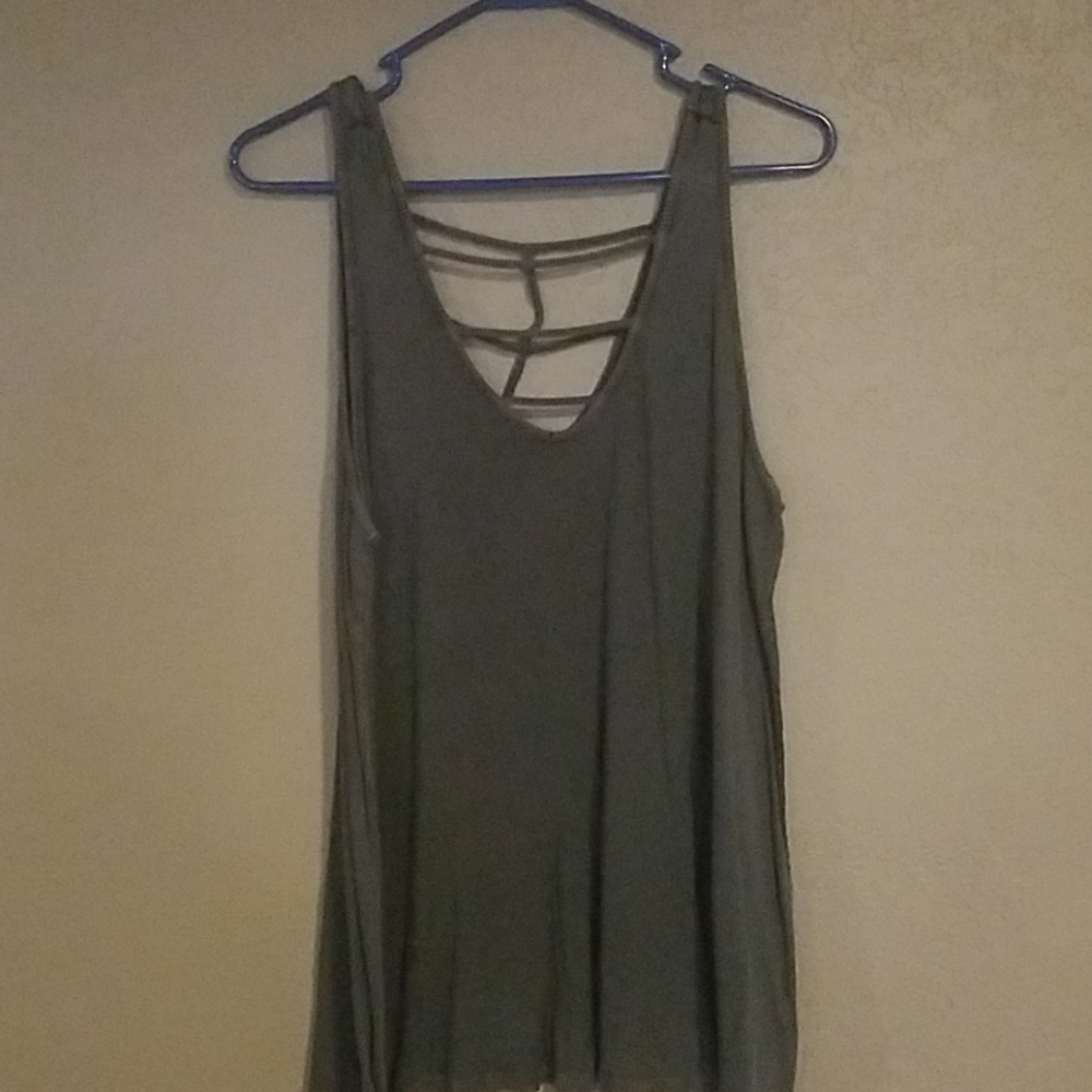 Olive green tank top